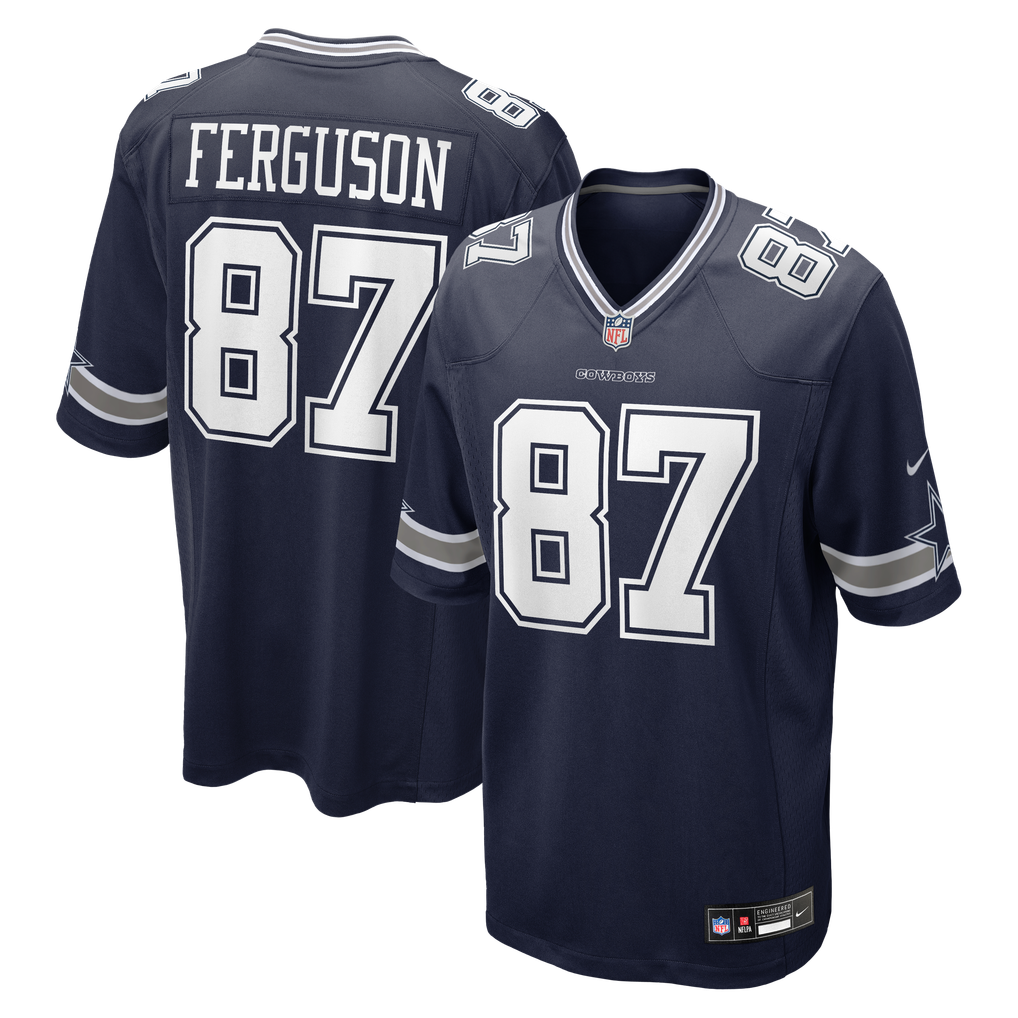 Men's Dallas Cowboys Jake Ferguson Nike Navy Team Game Jersey - Image 1