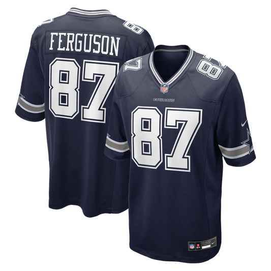 Men's Dallas Cowboys Jake Ferguson Nike Navy Team Game Jersey - Image 1