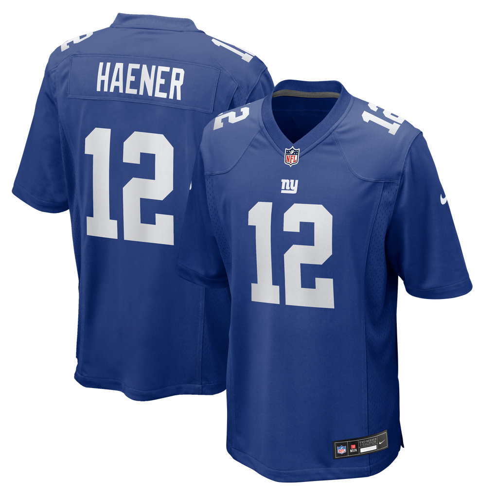 Men's New York Giants Jake Haener Nike Royal Team Game Jersey - Image 1