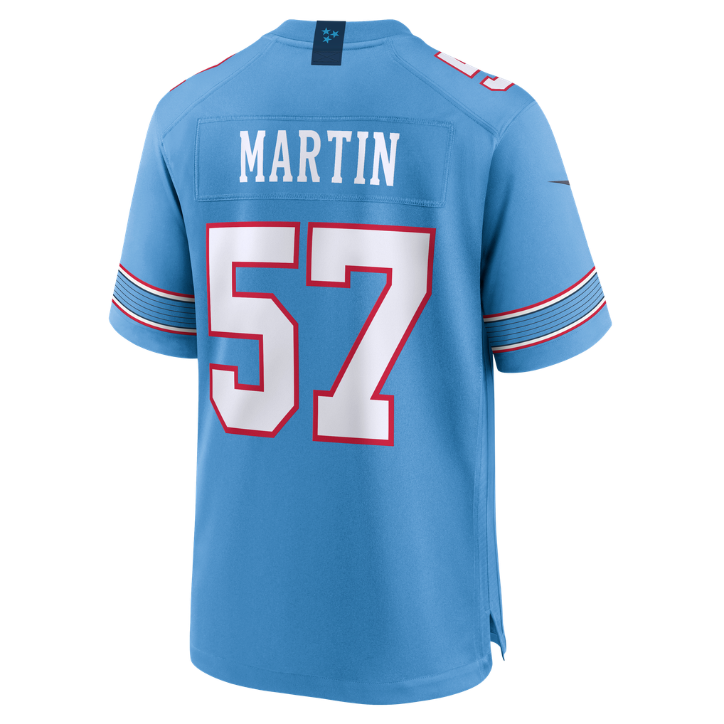 Men's Tennessee Titans Jake Martin Nike Light Blue Team Game Jersey - Image 4