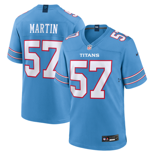 Men's Tennessee Titans Jake Martin Nike Light Blue Team Game Jersey - Image 1