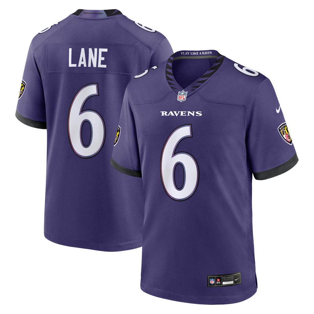 Men's Baltimore Ravens Ja'Kobi Lane Nike Purple Team Game Jersey