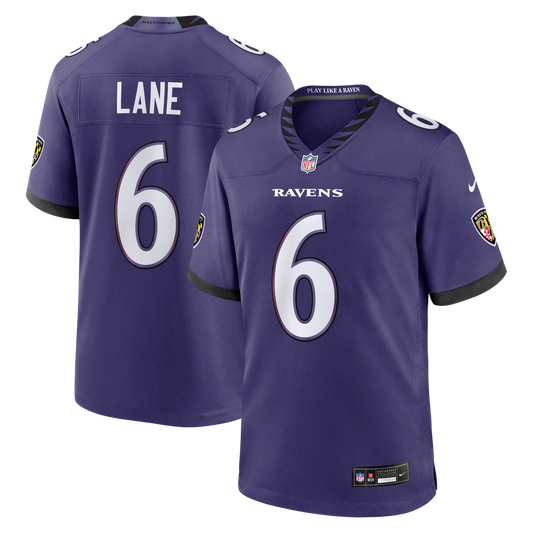 Men's Baltimore Ravens Ja'Kobi Lane Nike Purple Team Game Jersey