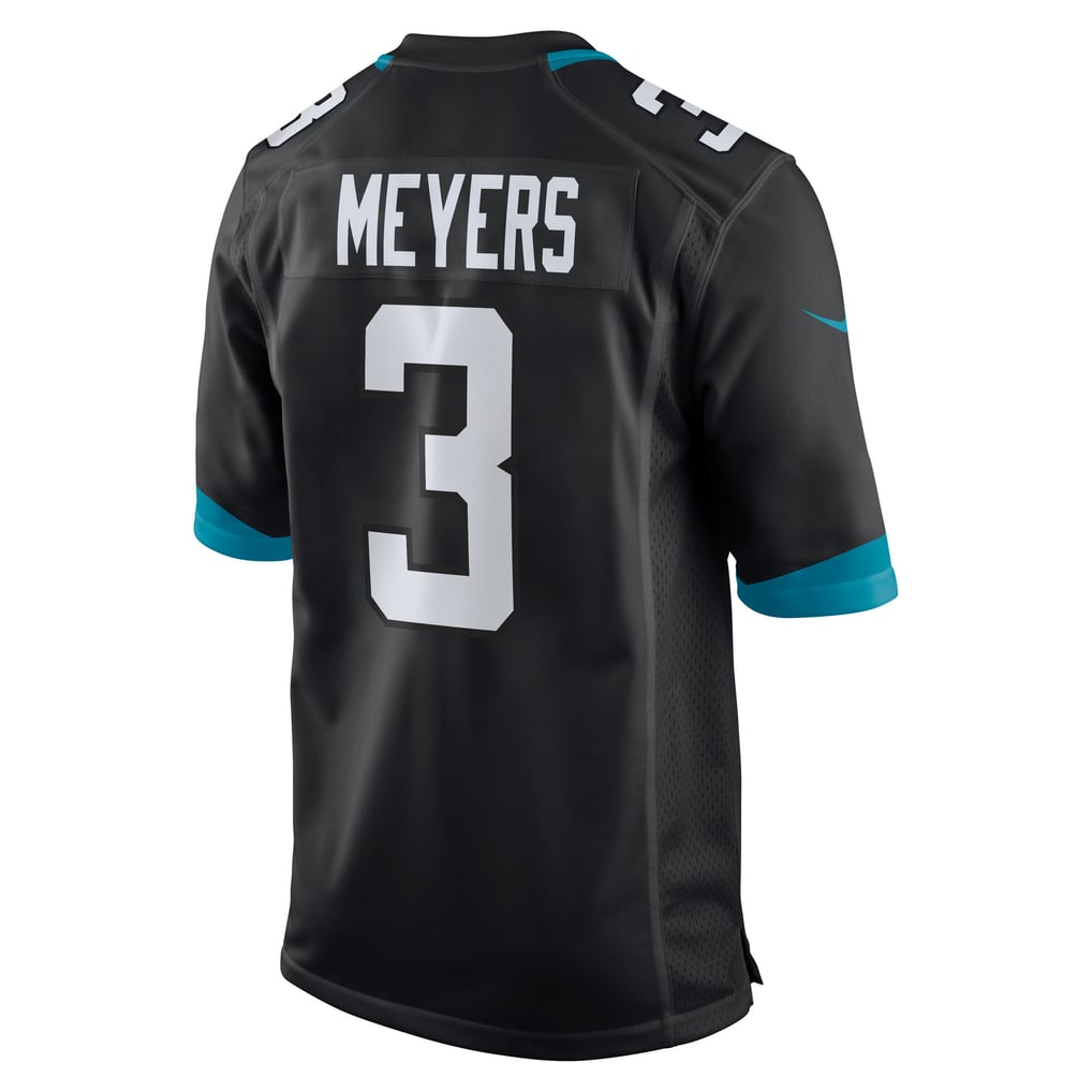 Men's Jacksonville Jaguars Jakobi Meyers Nike  Black Alternate  Game Jersey - Image 4