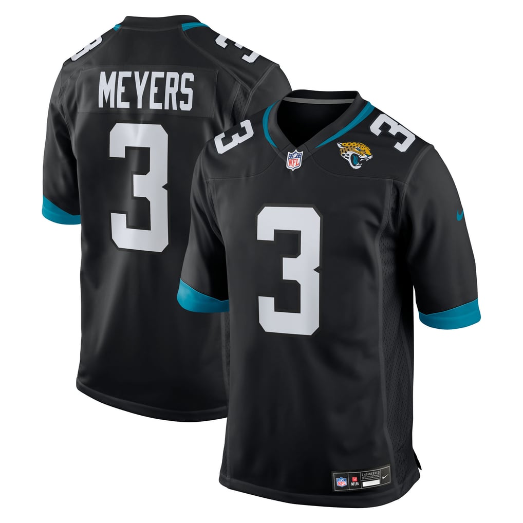 Men's Jacksonville Jaguars Jakobi Meyers Nike  Black Alternate  Game Jersey - Image 1