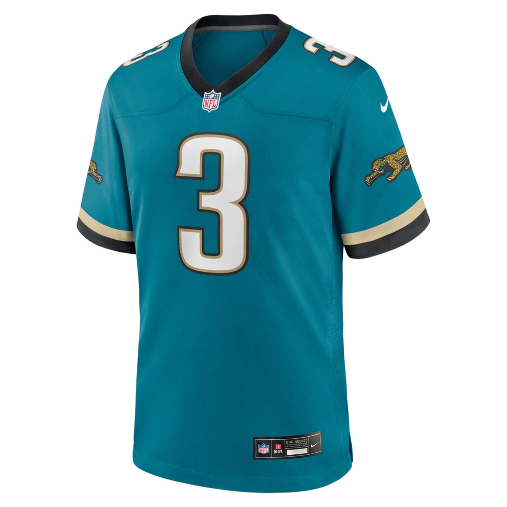 Men's Jacksonville Jaguars Jakobi Meyers Nike  Teal Alternate 2 Prowler Throwback Game Jersey - Image 3