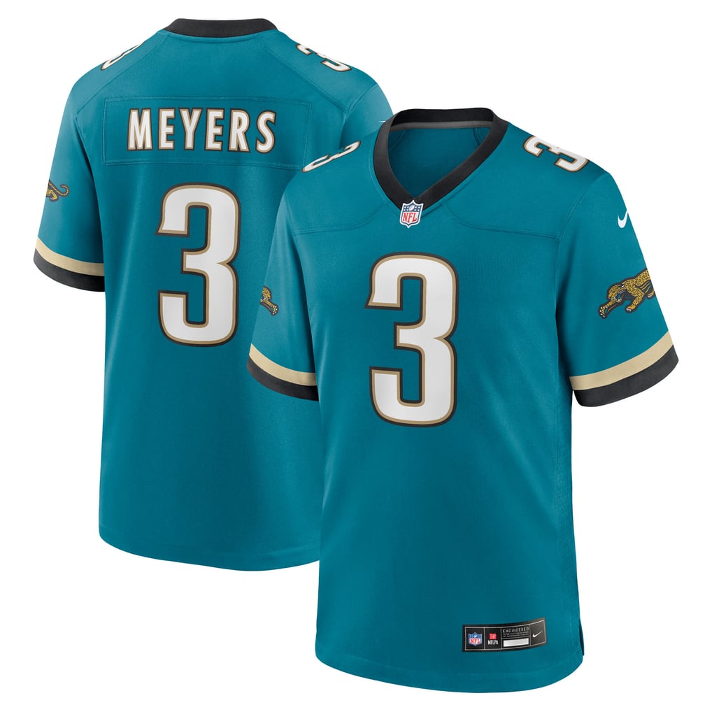 Men's Jacksonville Jaguars Jakobi Meyers Nike  Teal Alternate 2 Prowler Throwback Game Jersey - Image 1
