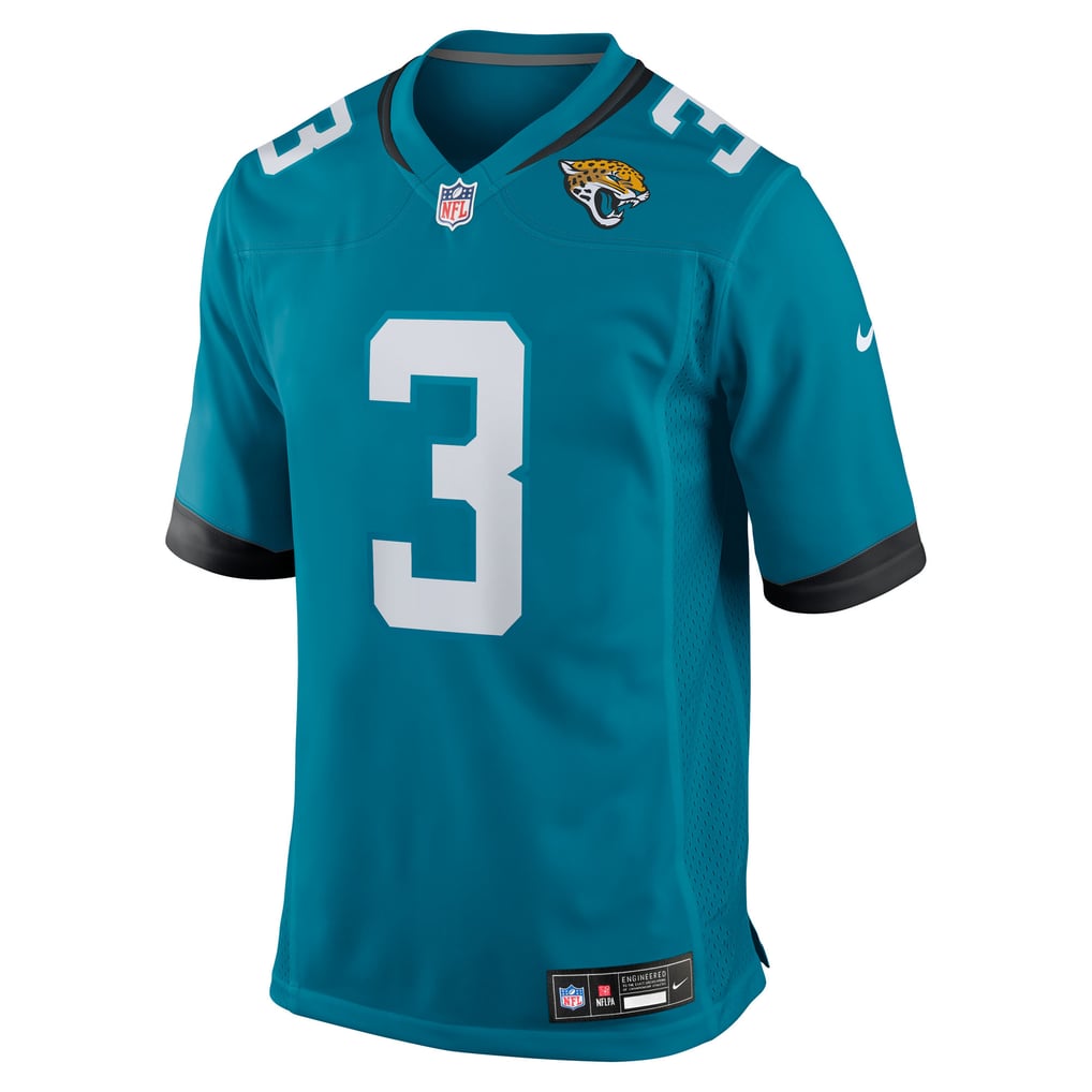 Men's Jacksonville Jaguars Jakobi Meyers Nike  Teal Team  Game Jersey - Image 3