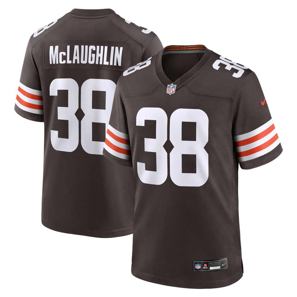 Men's Cleveland Browns Jaleel McLaughlin Nike Brown Team Game Jersey - Image 2
