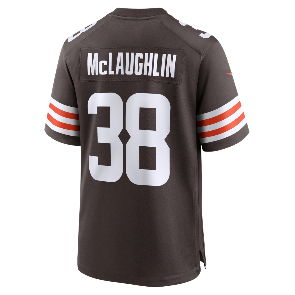 Men's Cleveland Browns Jaleel McLaughlin Nike Brown Team Game Jersey - Image 6