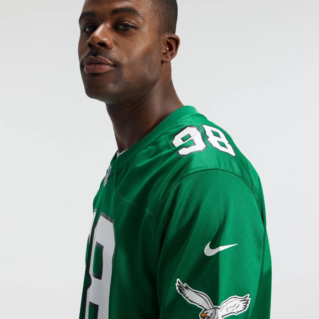 Men's Philadelphia Eagles Jalen Carter Nike Kelly Green Alternate Game Jersey - Image 11