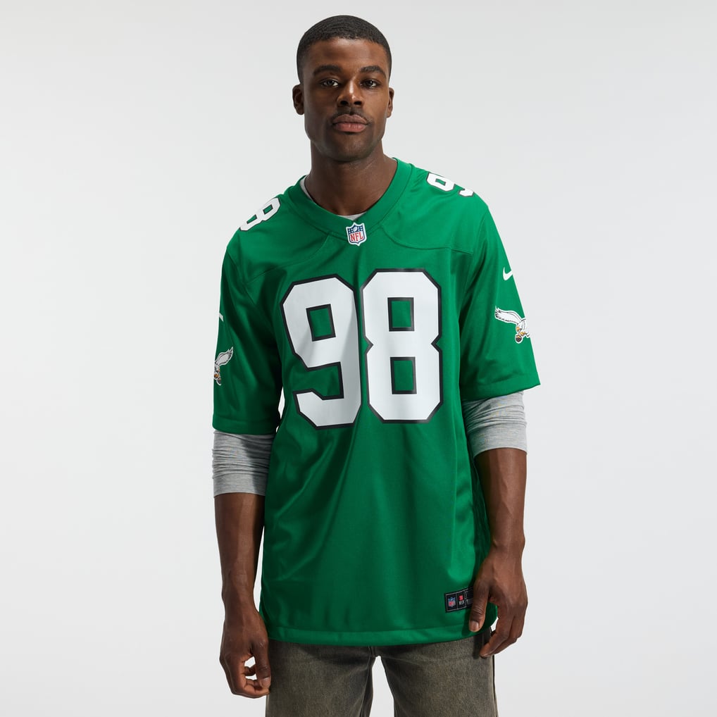 Men's Philadelphia Eagles Jalen Carter Nike Kelly Green Alternate Game Jersey - Image 3