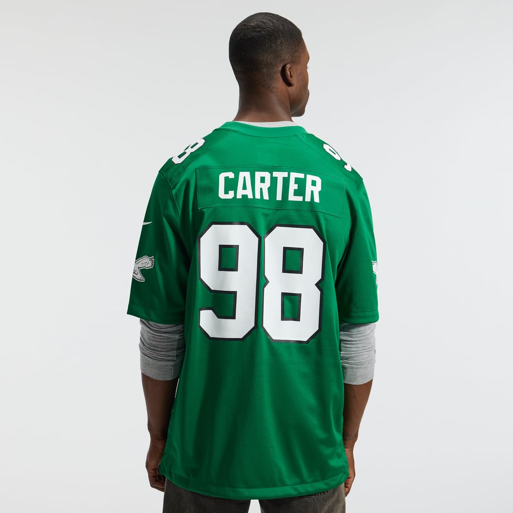Men's Philadelphia Eagles Jalen Carter Nike Kelly Green Alternate Game Jersey - Image 4