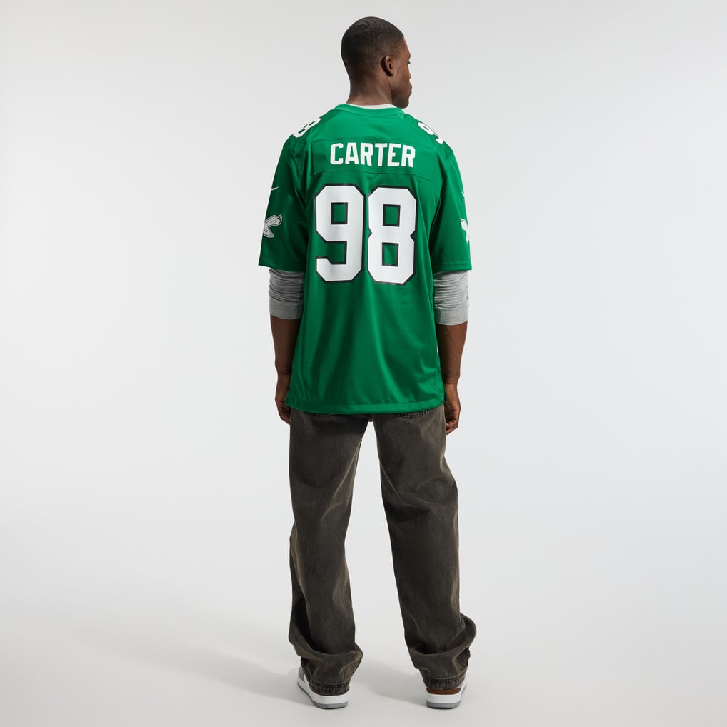 Men's Philadelphia Eagles Jalen Carter Nike Kelly Green Alternate Game Jersey - Image 6