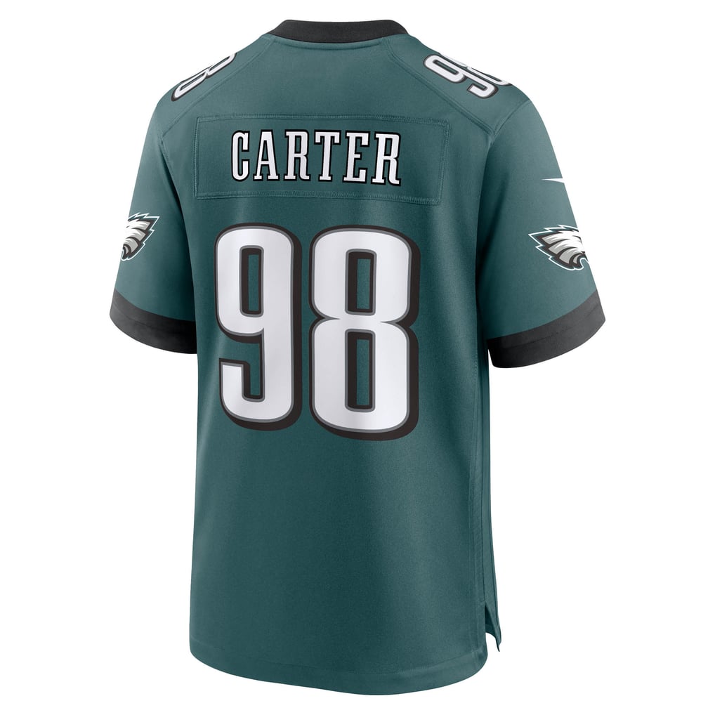 Men's Philadelphia Eagles Jalen Carter Nike  Midnight Green Team Game Jersey - Image 4