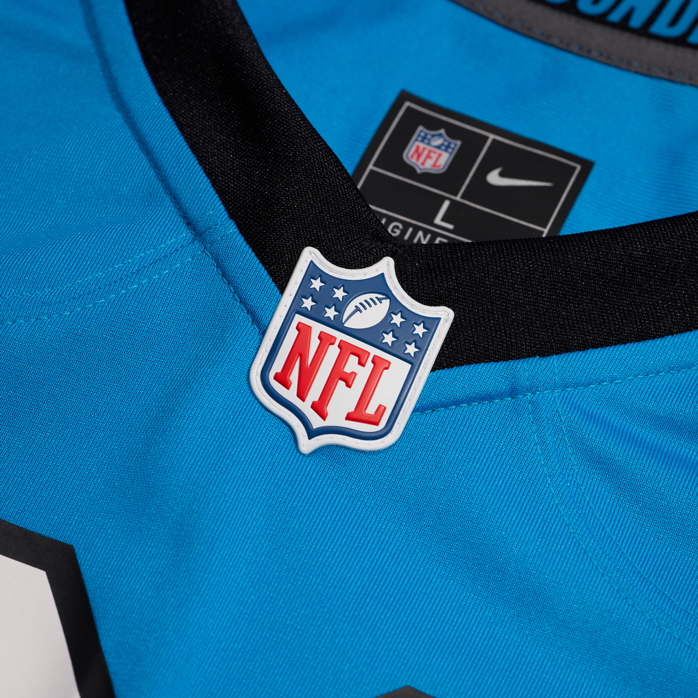 Men's Carolina Panthers Jalen Coker Nike Blue Alternate Game Jersey - Image 6