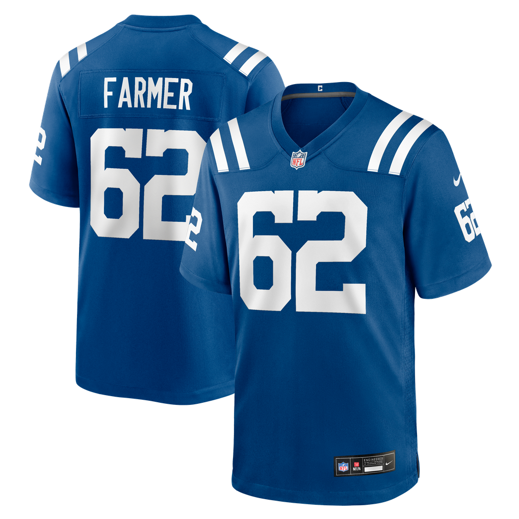 Men's Indianapolis Colts Jalen Farmer Nike Royal Team Game Jersey - Image 2