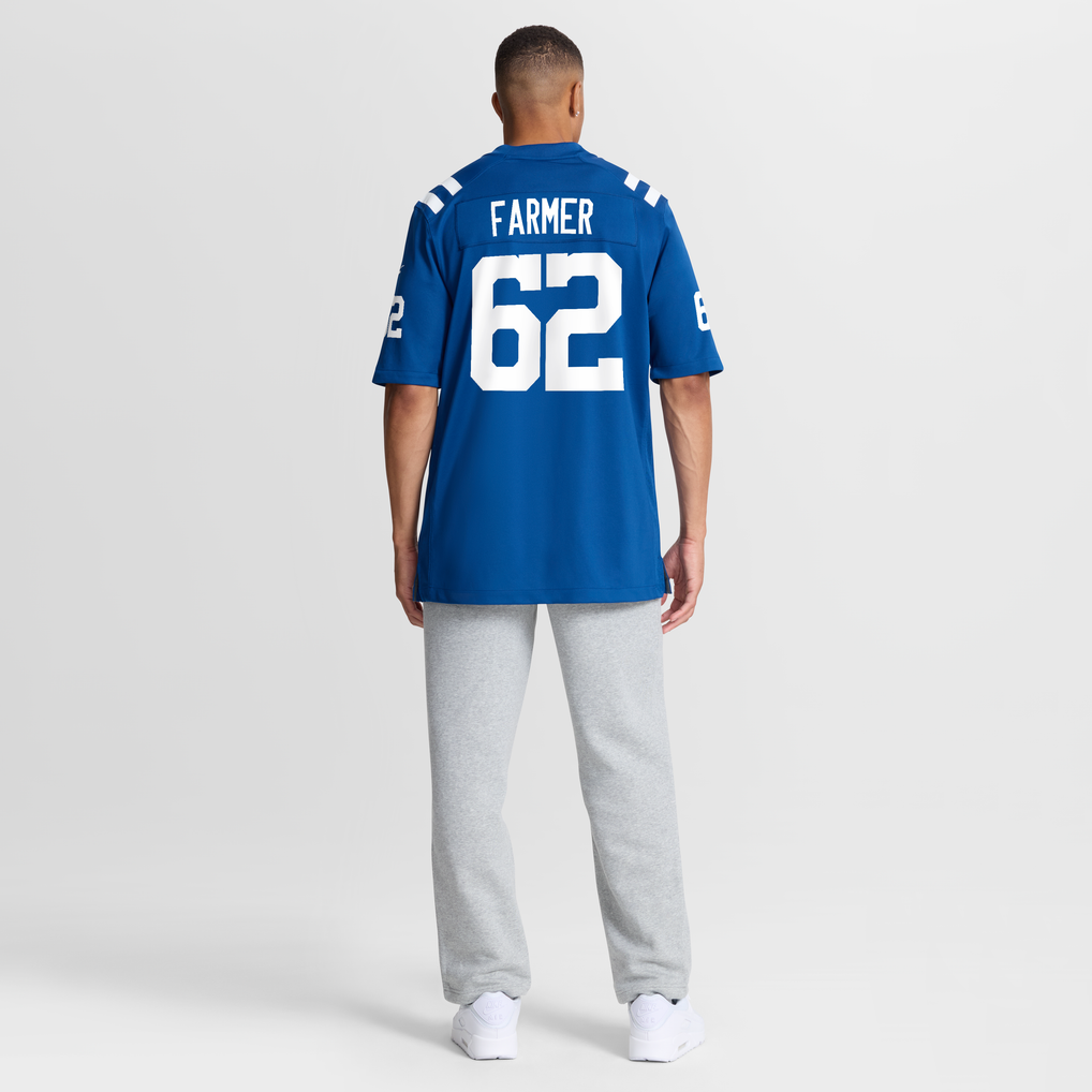 Men's Indianapolis Colts Jalen Farmer Nike Royal Team Game Jersey - Image 4
