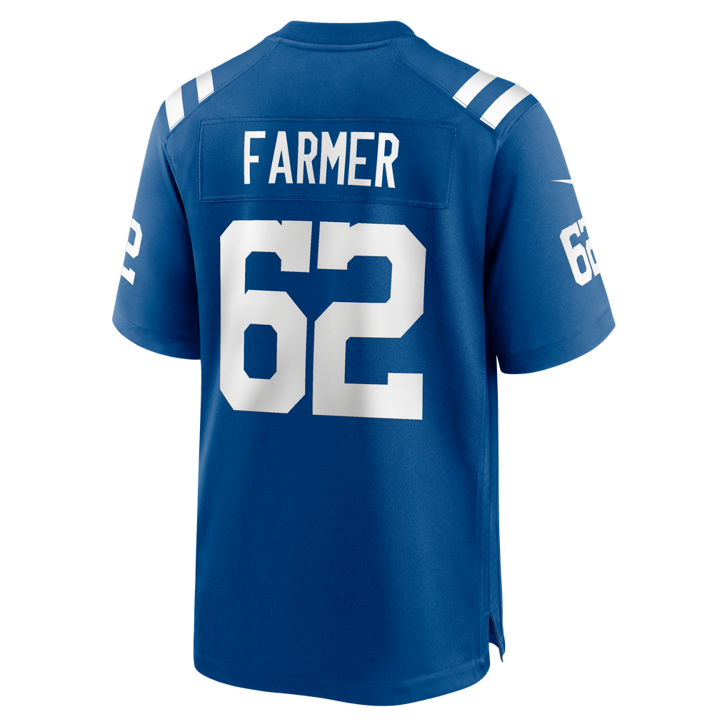 Men's Indianapolis Colts Jalen Farmer Nike Royal Team Game Jersey - Image 6