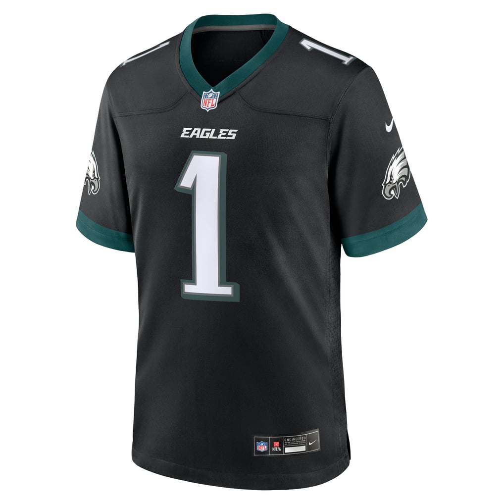 Men's Philadelphia Eagles Jalen Hurts Nike Black Alternate Game Jersey - Image 3