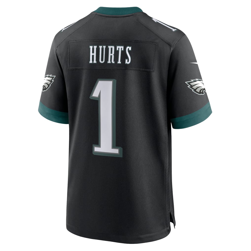 Men's Philadelphia Eagles Jalen Hurts Nike Black Alternate Game Jersey - Image 4