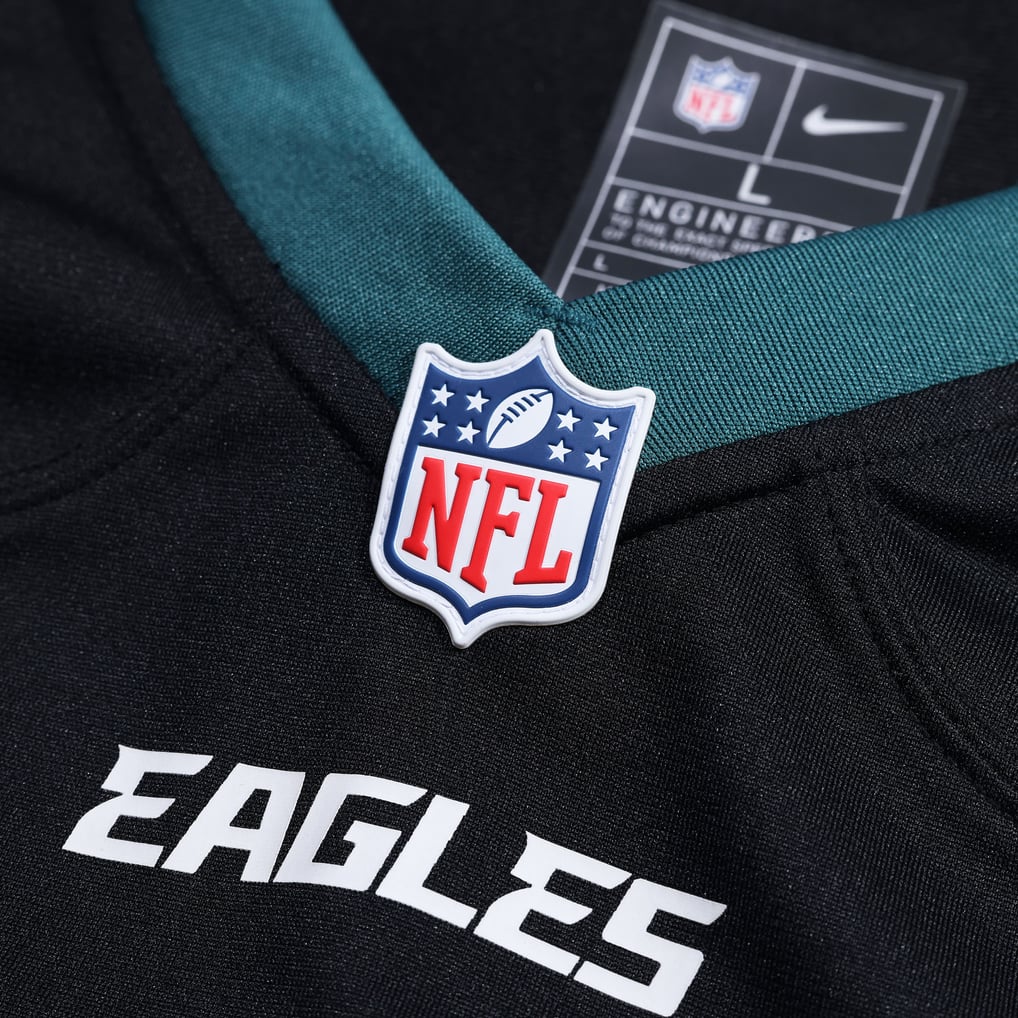 Men's Philadelphia Eagles Jalen Hurts Nike Black Alternate Game Jersey - Image 5