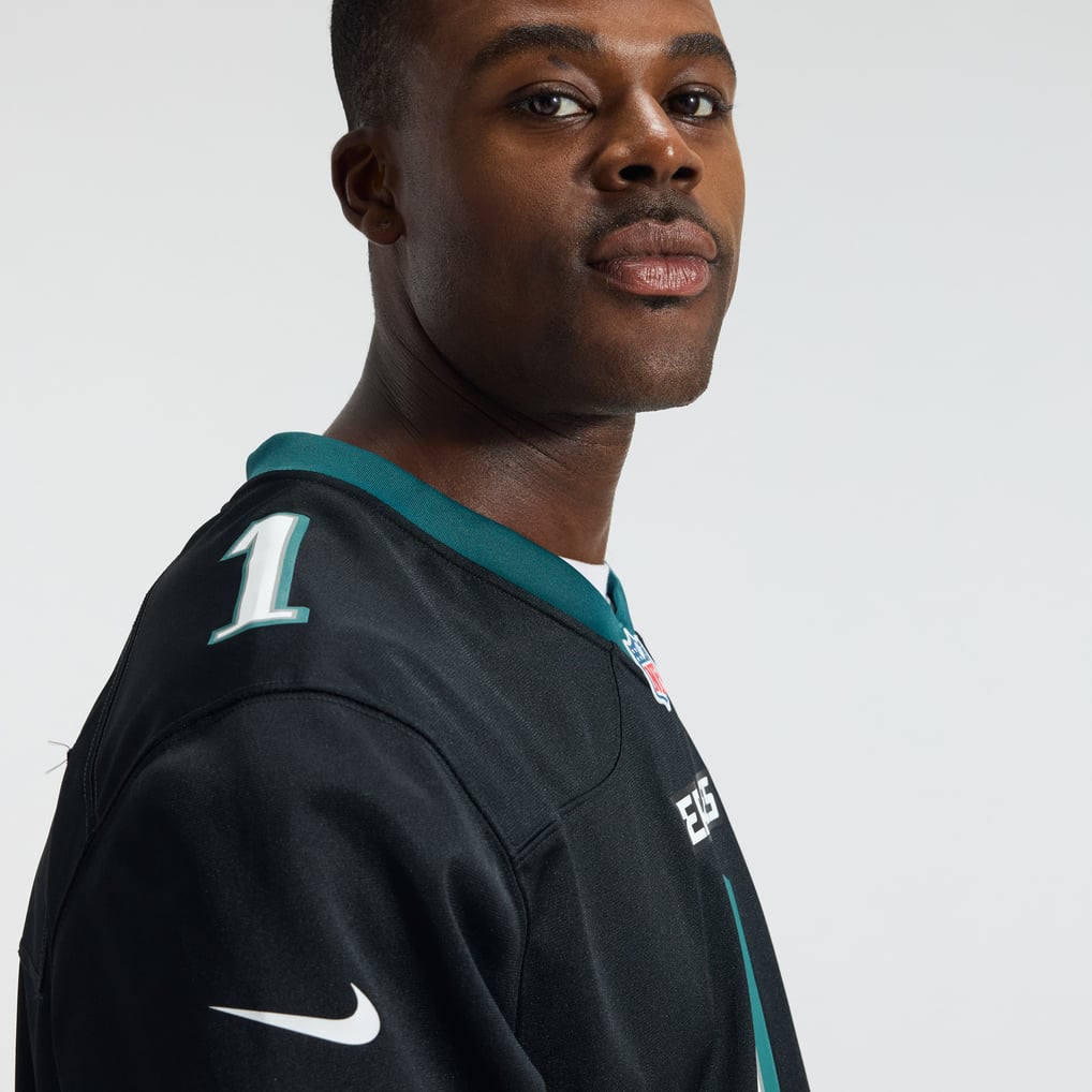 Men's Philadelphia Eagles Jalen Hurts Nike  Black Alternate Game Jersey - Image 11