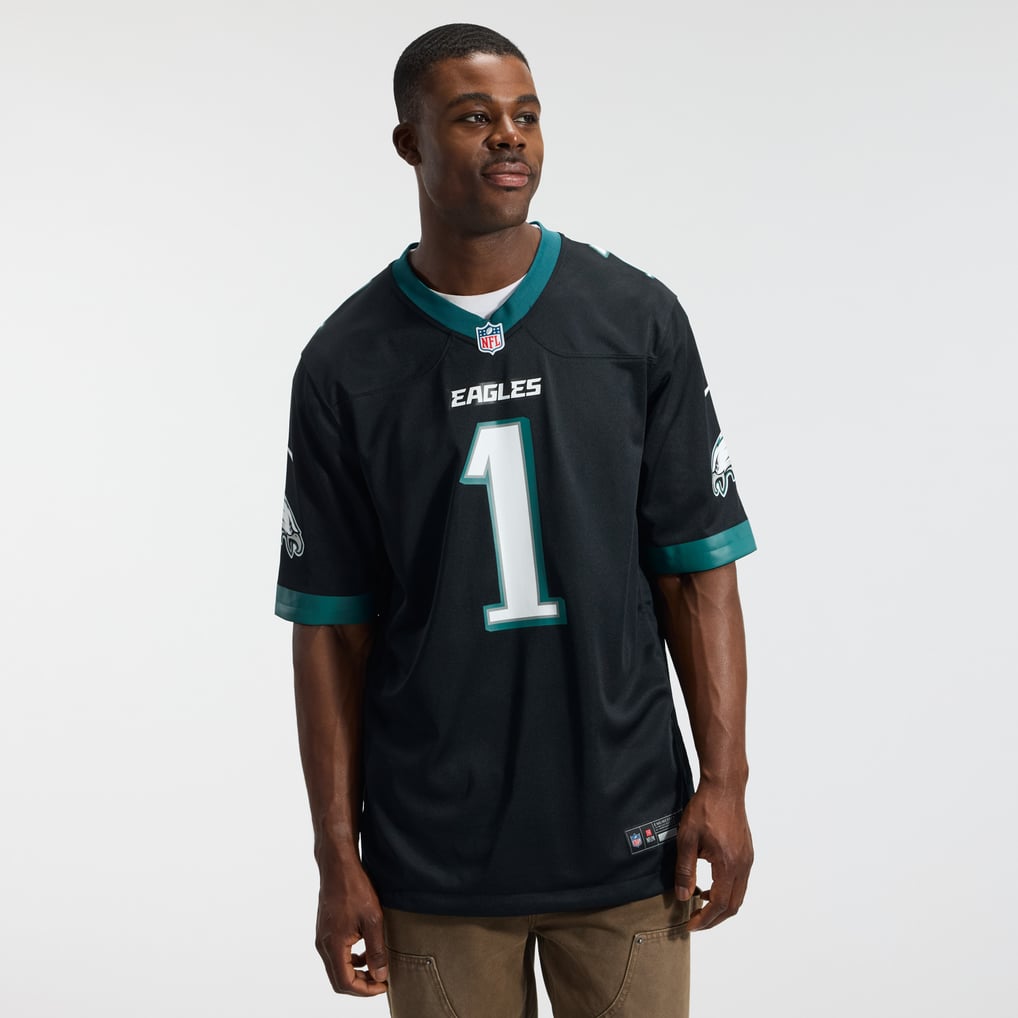 Men's Philadelphia Eagles Jalen Hurts Nike  Black Alternate Game Jersey - Image 3