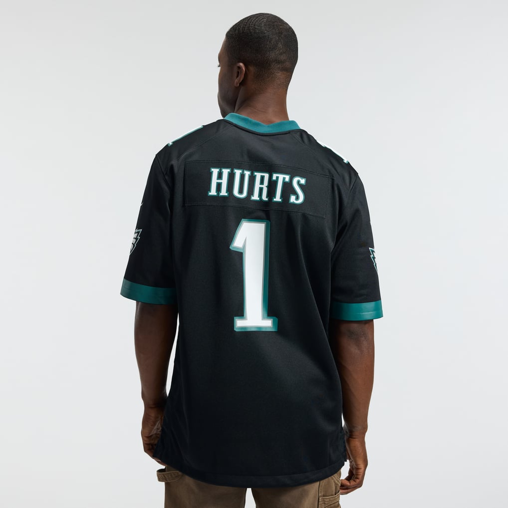 Men's Philadelphia Eagles Jalen Hurts Nike  Black Alternate Game Jersey - Image 4
