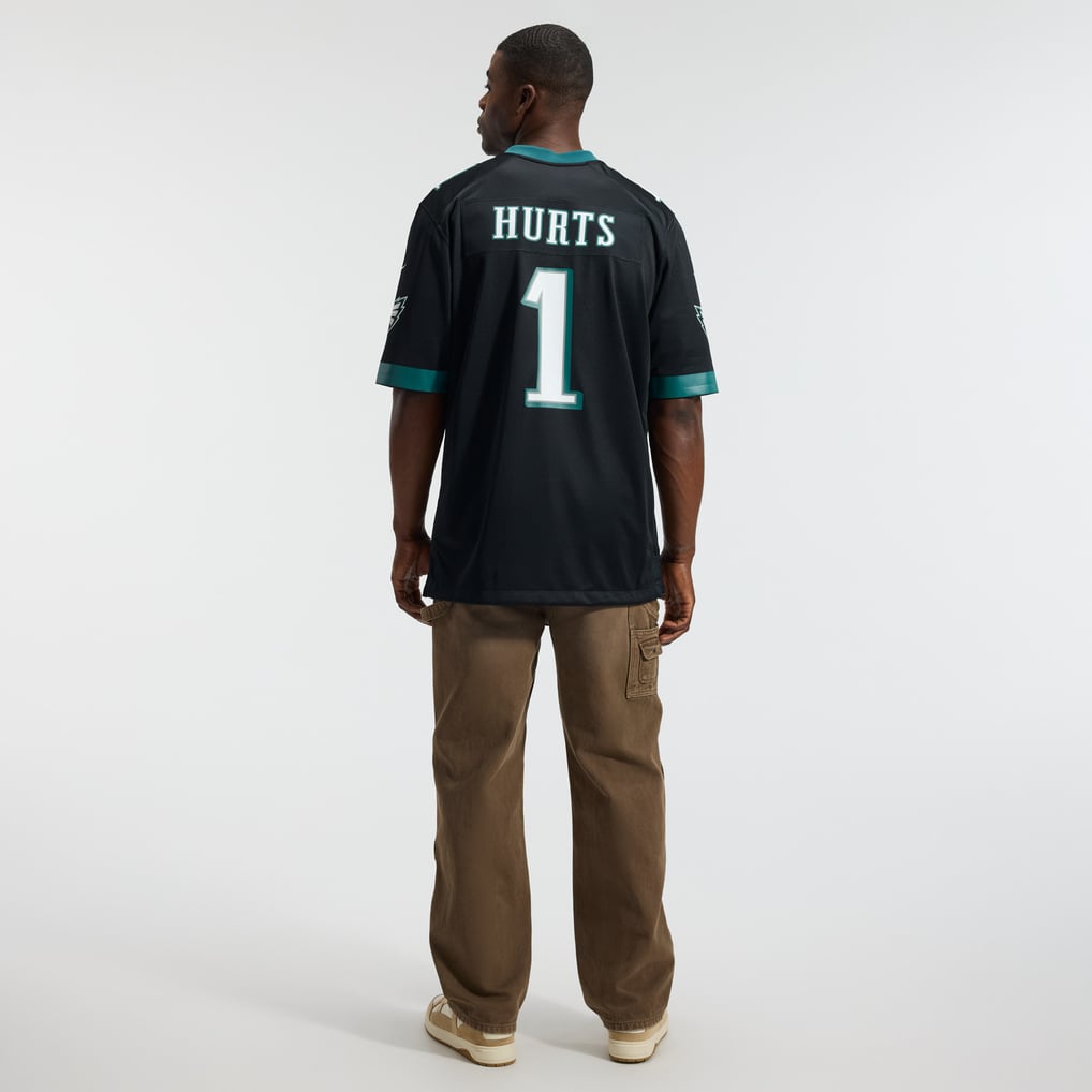 Men's Philadelphia Eagles Jalen Hurts Nike  Black Alternate Game Jersey - Image 6