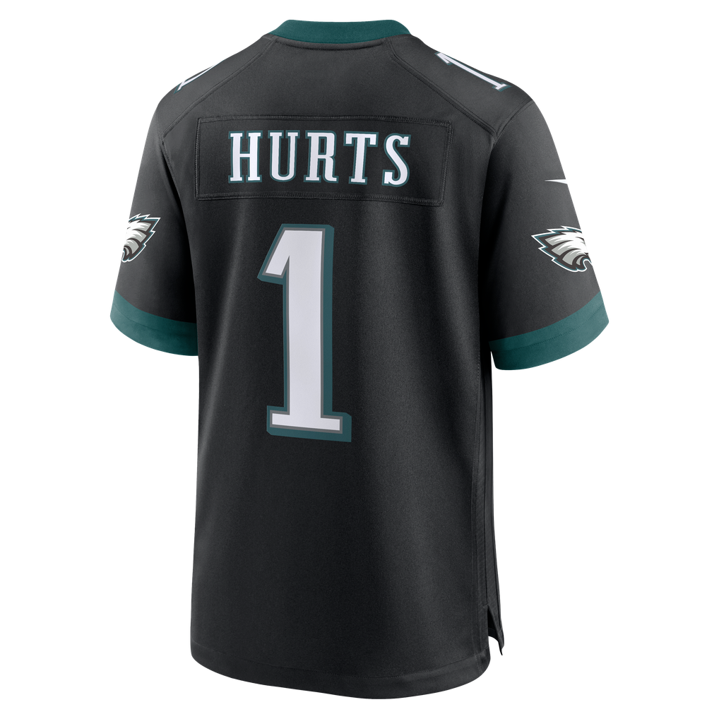 Men's Philadelphia Eagles Jalen Hurts Nike  Black Alternate Game Jersey - Image 8