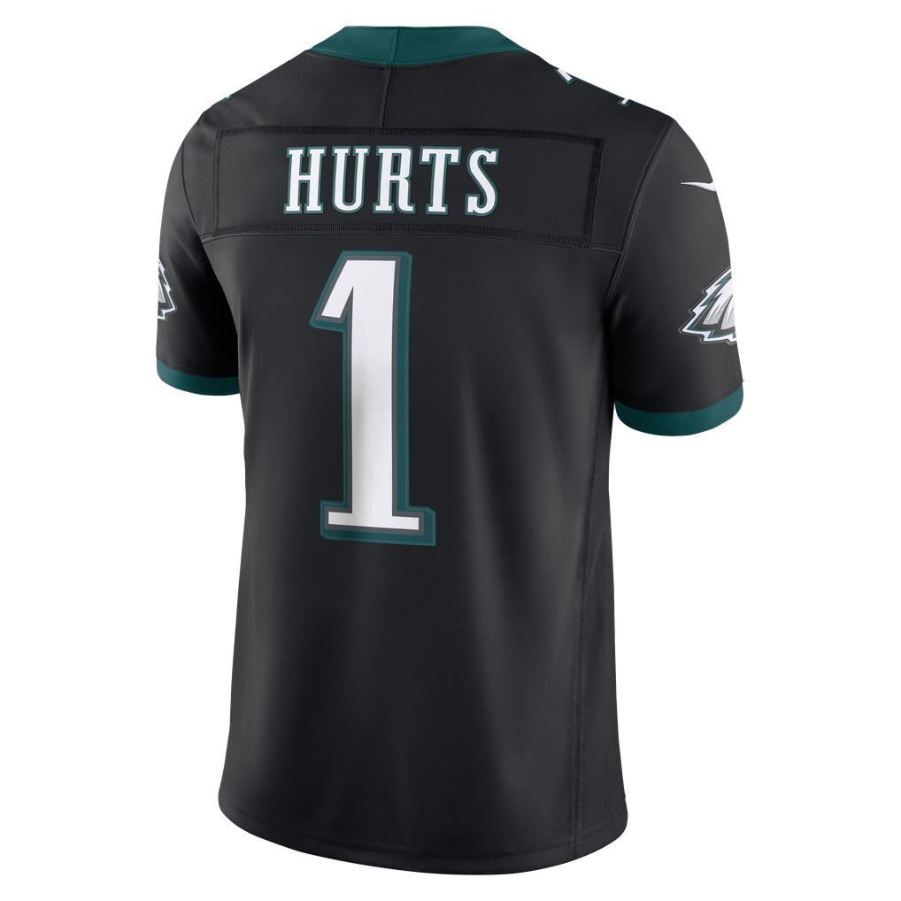 Men's Philadelphia Eagles Jalen Hurts Nike Black Alternate Vapor F.U.S.E. Stitched Limited Jersey - Image 4