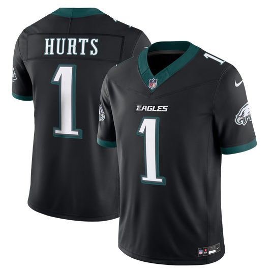 Men's Philadelphia Eagles Jalen Hurts Nike Black Alternate Vapor F.U.S.E. Stitched Limited Jersey - Image 1