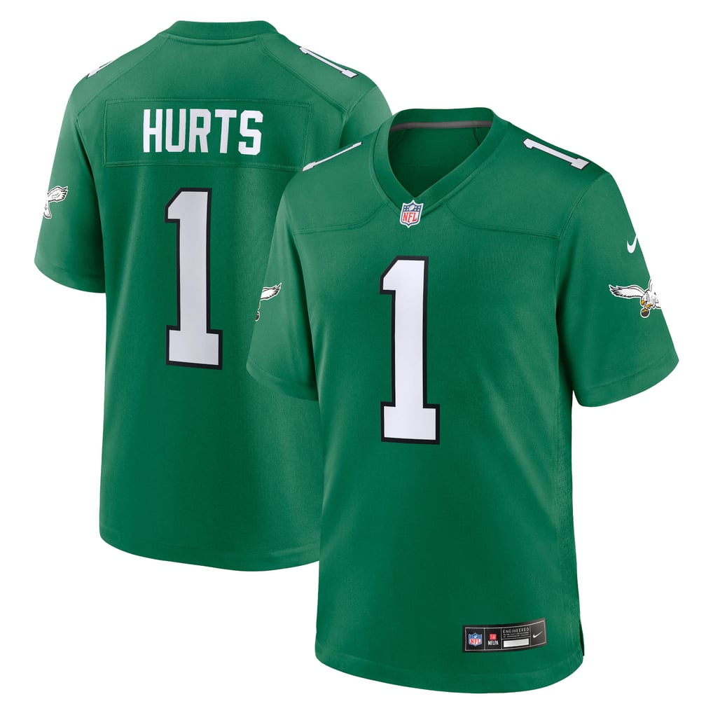 Men's Philadelphia Eagles Jalen Hurts Nike Kelly Green Alternate Game Player Jersey - Image 2