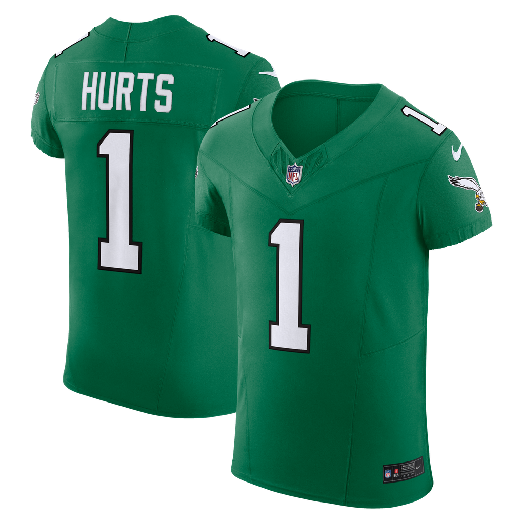 Men's Philadelphia Eagles Jalen Hurts Nike Kelly Green Alternate Vapor F.U.S.E. Elite Jersey - Image 2