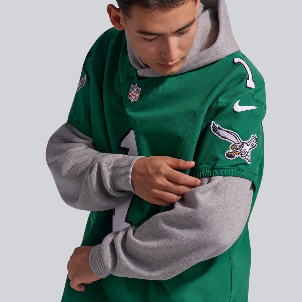 Men's Philadelphia Eagles Jalen Hurts Nike Kelly Green Alternate Vapor F.U.S.E. Elite Jersey - Image 10