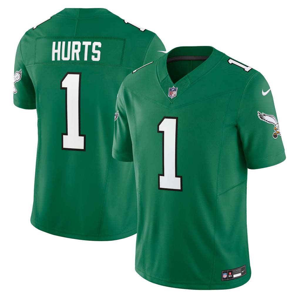 Men's Philadelphia Eagles Jalen Hurts Nike Kelly Green Vapor F.U.S.E. Limited Jersey - Image 2