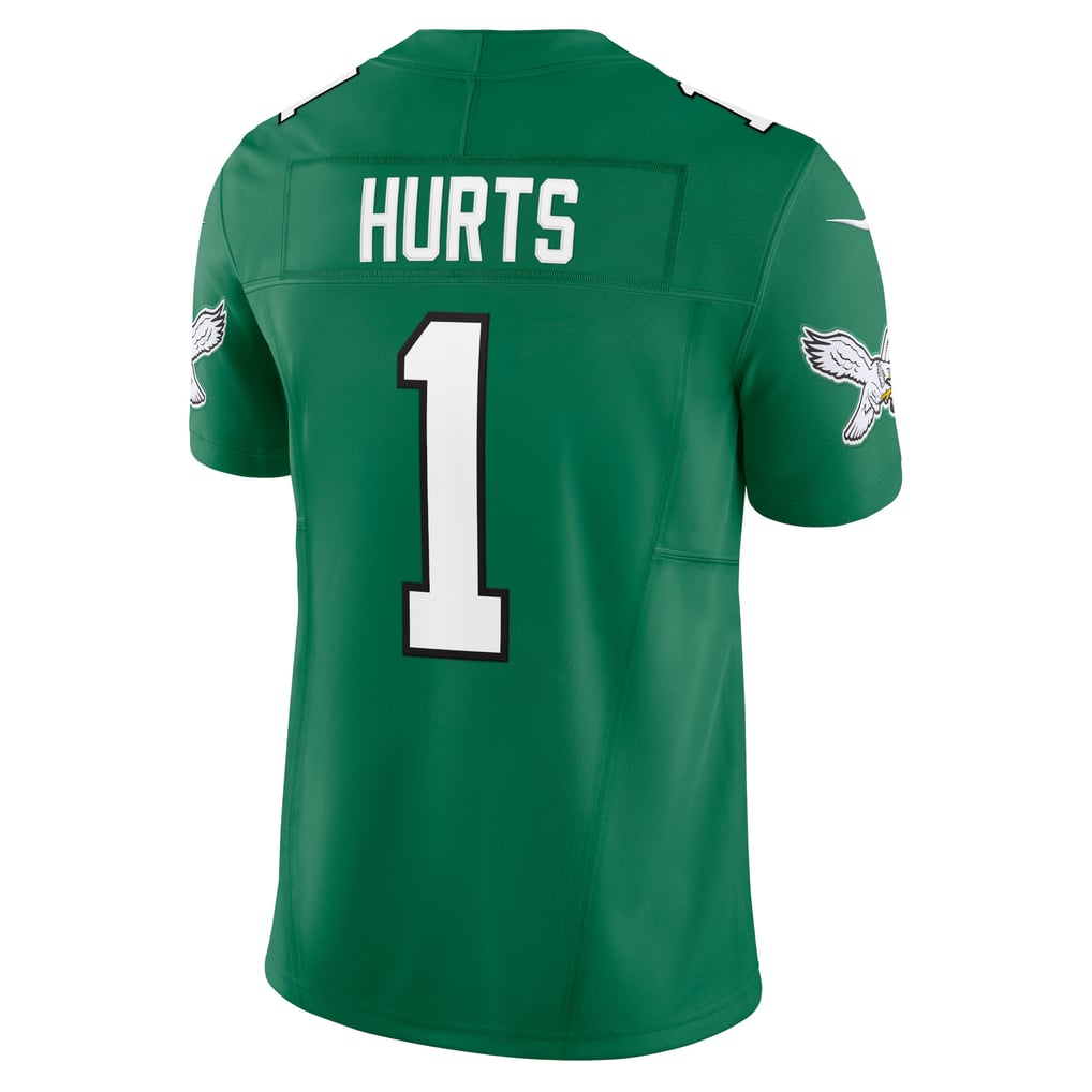 Men's Philadelphia Eagles Jalen Hurts Nike Kelly Green Vapor F.U.S.E. Limited Jersey - Image 4
