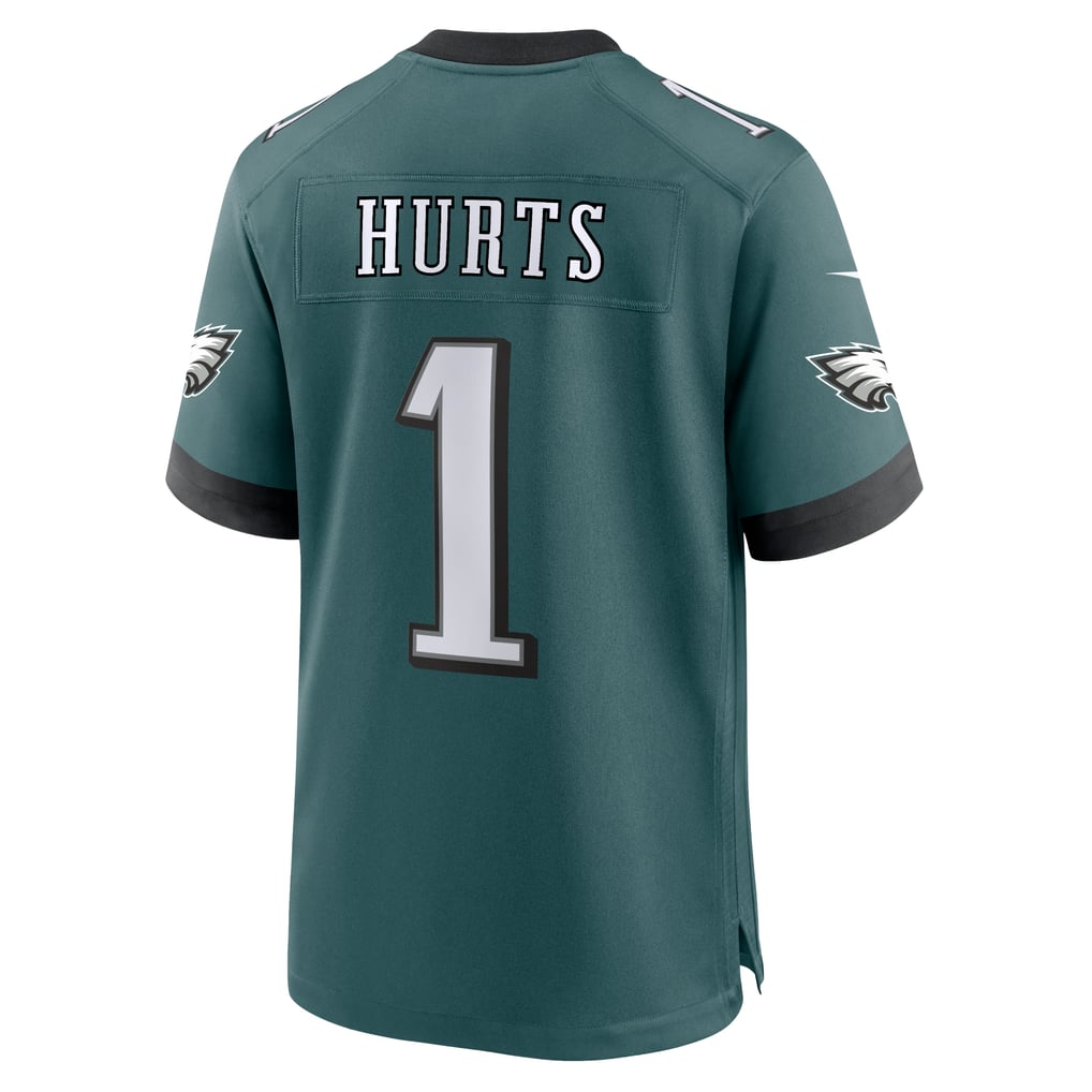 Men's Philadelphia Eagles Jalen Hurts Nike Midnight Green Team Game Jersey - Image 4