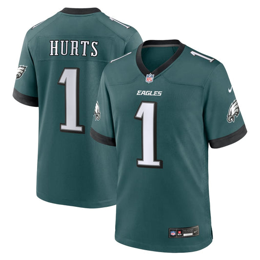 Men's Philadelphia Eagles Jalen Hurts Nike Midnight Green Team Game Jersey - Image 1