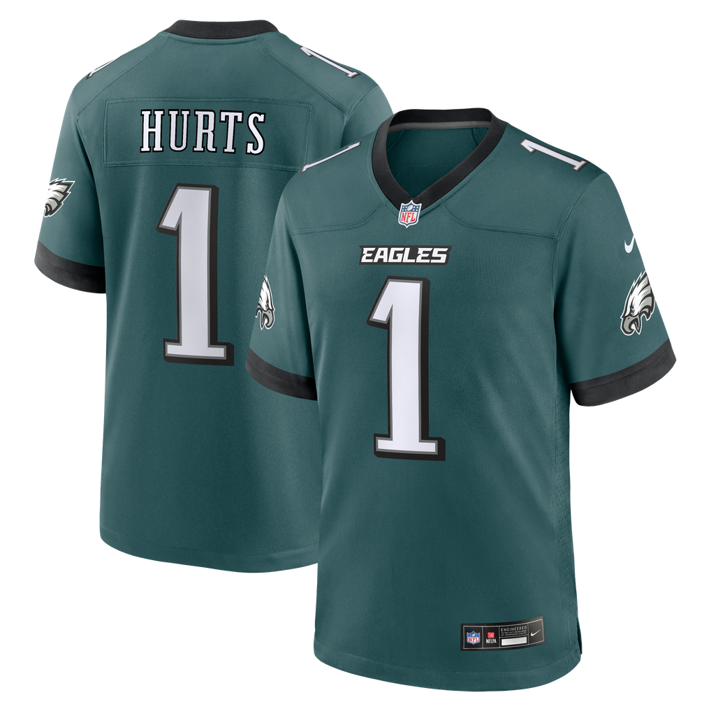Men's Philadelphia Eagles Jalen Hurts Nike  Midnight Green Team Game Jersey - Image 2