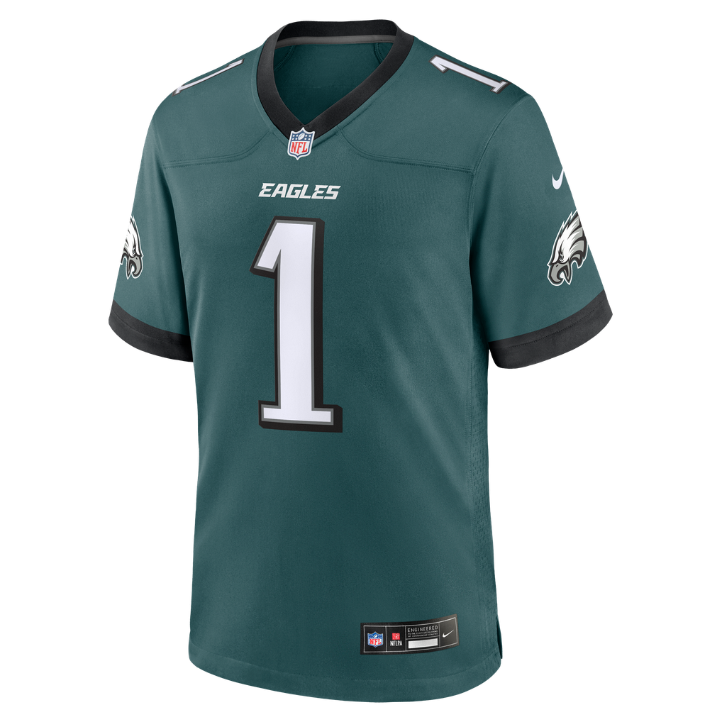 Men's Philadelphia Eagles Jalen Hurts Nike  Midnight Green Team Game Jersey - Image 7