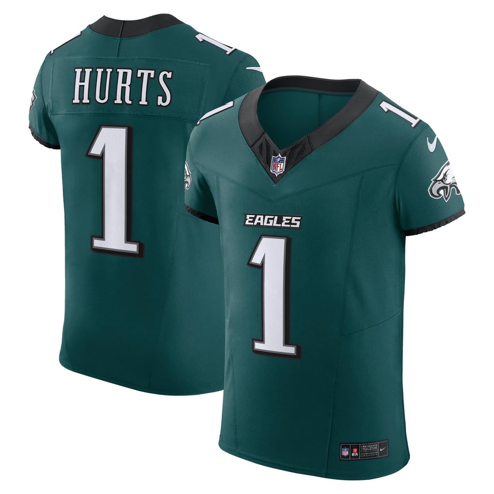Men's Philadelphia Eagles Jalen Hurts Nike Midnight Green Team Vapor F.U.S.E. Elite Jersey - Image 2