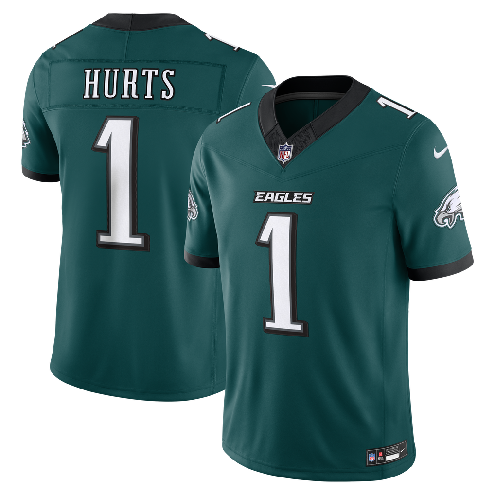 Men's Philadelphia Eagles Jalen Hurts Nike Midnight Green Team Vapor F.U.S.E. Stitched Limited Jersey - Image 2