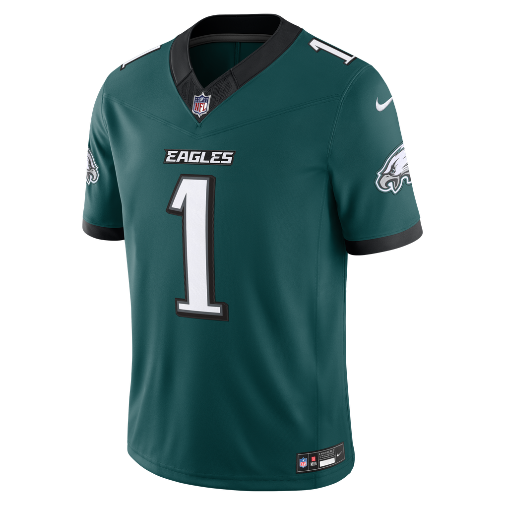 Men's Philadelphia Eagles Jalen Hurts Nike Midnight Green Team Vapor F.U.S.E. Stitched Limited Jersey - Image 3