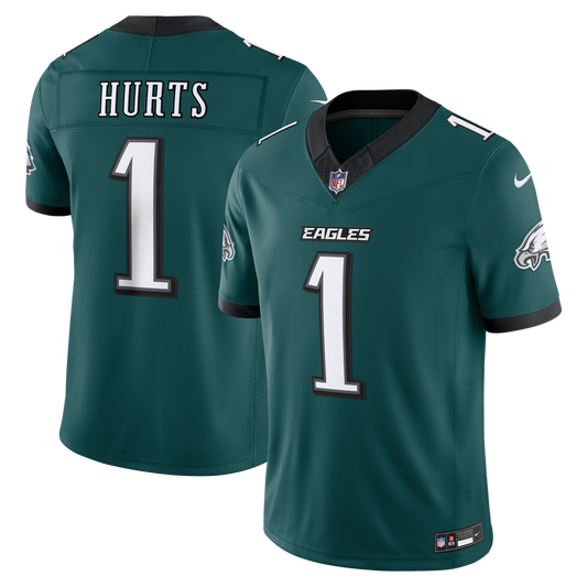 Men's Philadelphia Eagles Jalen Hurts Nike Midnight Green Team Vapor F.U.S.E. Stitched Limited Jersey - Image 1