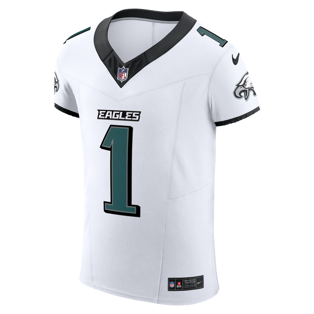 Men's Philadelphia Eagles Jalen Hurts Nike White Vapor F.U.S.E. Elite Jersey - Image 3