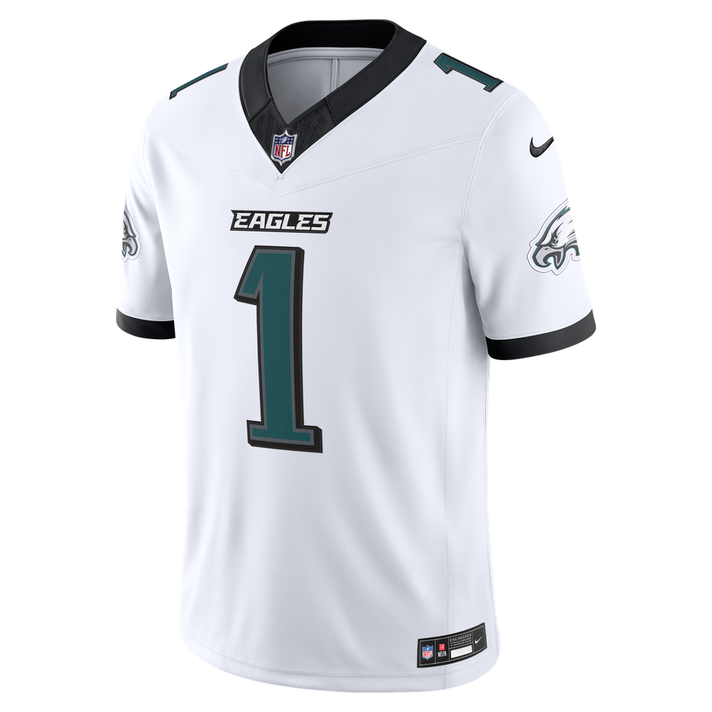 Men's Philadelphia Eagles Jalen Hurts Nike White Vapor F.U.S.E. Stitched Limited Jersey - Image 3