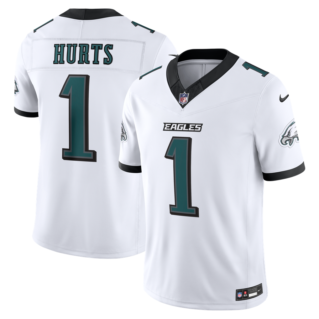 Men's Philadelphia Eagles Jalen Hurts Nike White Vapor F.U.S.E. Stitched Limited Jersey - Image 1