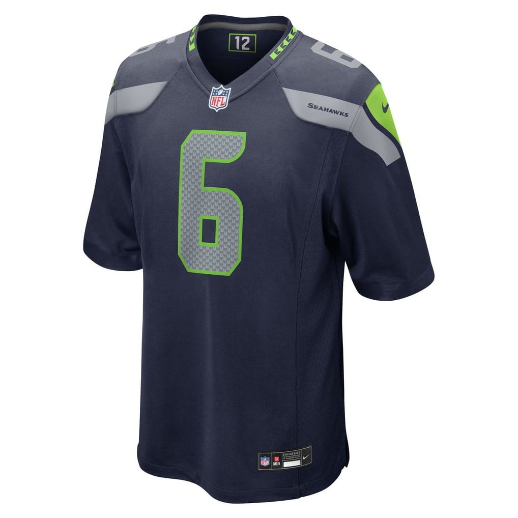 Men's Seattle Seahawks Jalen Milroe Nike College Navy 2025 NFL Draft Game Jersey - Image 3